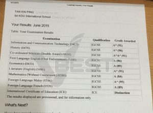 Results-03 VBest Year 1 to Year 13 Tuition Centre