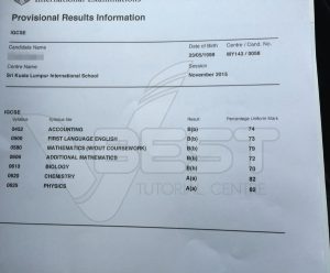 Results-07 VBest Year 1 to Year 13 Tuition Centre
