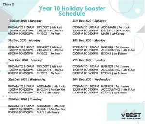 Intensive Dec 20-02 VBest Year 1 to Year 13 Tuition Centre