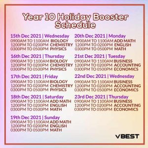 year 10 holiday booster compress VBest Year 1 to Year 12 Tuition Centre