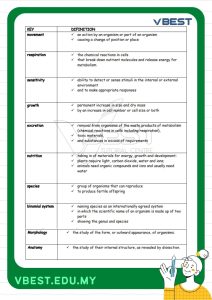 IGCSE Biology 1 VBest Year 1 to Year 13 Tuition Centre