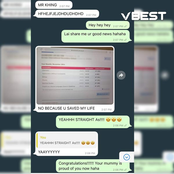 VBest Student Results