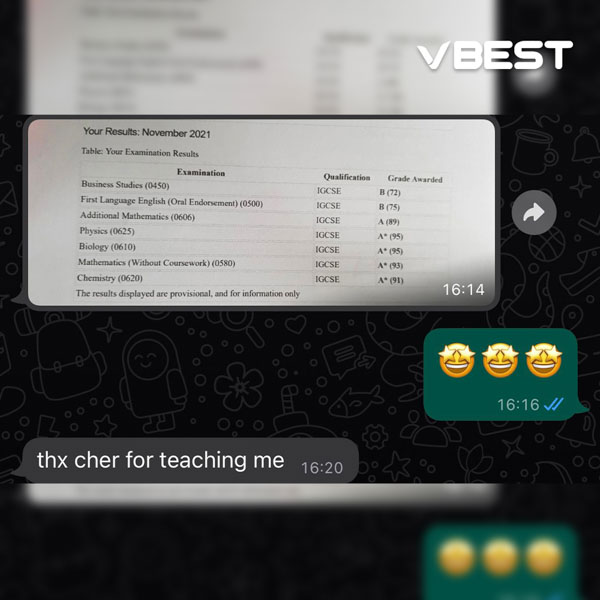VBest Tuition Centre Klang VBest Year 1 to Year 13 Tuition Centre Every Student Is Different VBest Student Results