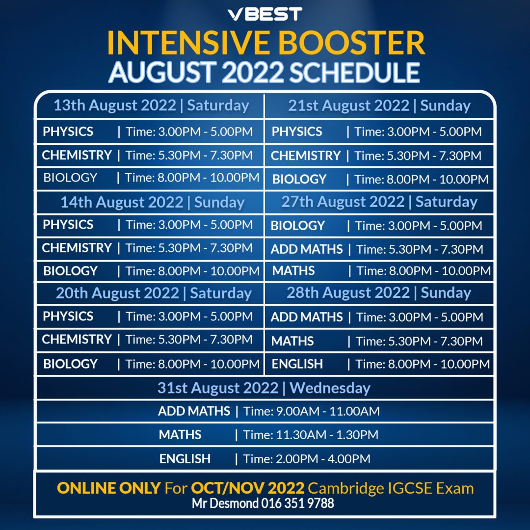 intensive booster August 2022 1