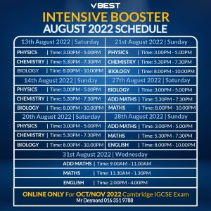 intensive booster August 2022 1 VBest Year 1 to Year 13 Tuition Centre