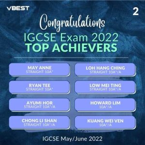 igcse top achiever 2022 VBest Year 1 to Year 13 Tuition Centre