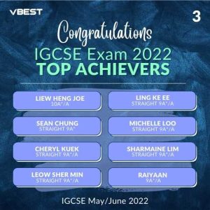 igcse top achiever 2022 VBest Year 1 to Year 13 Tuition Centre