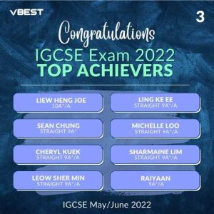 igcse top achiever 2022 VBest Year 1 to Year 12 Tuition Centre