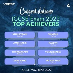 igcse top achiever 2022 VBest Year 1 to Year 13 Tuition Centre