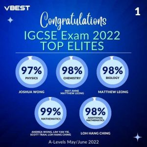 IGCSE top achiever 2022 VBest Year 1 to Year 13 Tuition Centre