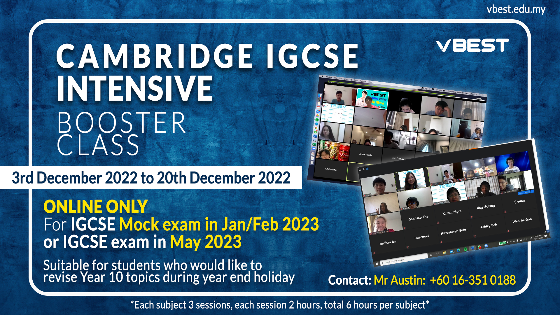 ๐ Booster - Year 10 IGCSE Intensive Course Dec 2022 VBest Year 1 to Year 13 Tuition Centre Every Student Is Different ๐ Booster - Year 10 IGCSE Intensive Course Dec 2022 VBest Year 1 to Year 13 Tuition Centre
