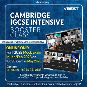 intensive booster poster VBest Year 1 to Year 13 Tuition Centre