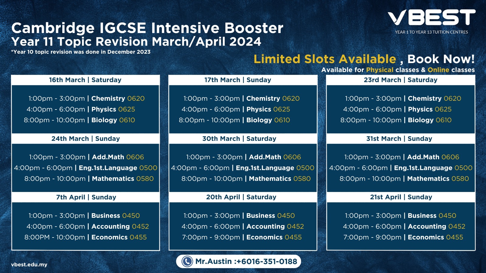 igcse intensive course,igcse,holiday booster,intensive course,holiday course,intensive booster,igcse courses online,igcse booster malaysia,igcse course malaysia 🏆 Booster - Year 11 IGCSE Intensive Course Mar/Apr 2024 VBest Year 1 to Year 13 Tuition Centre