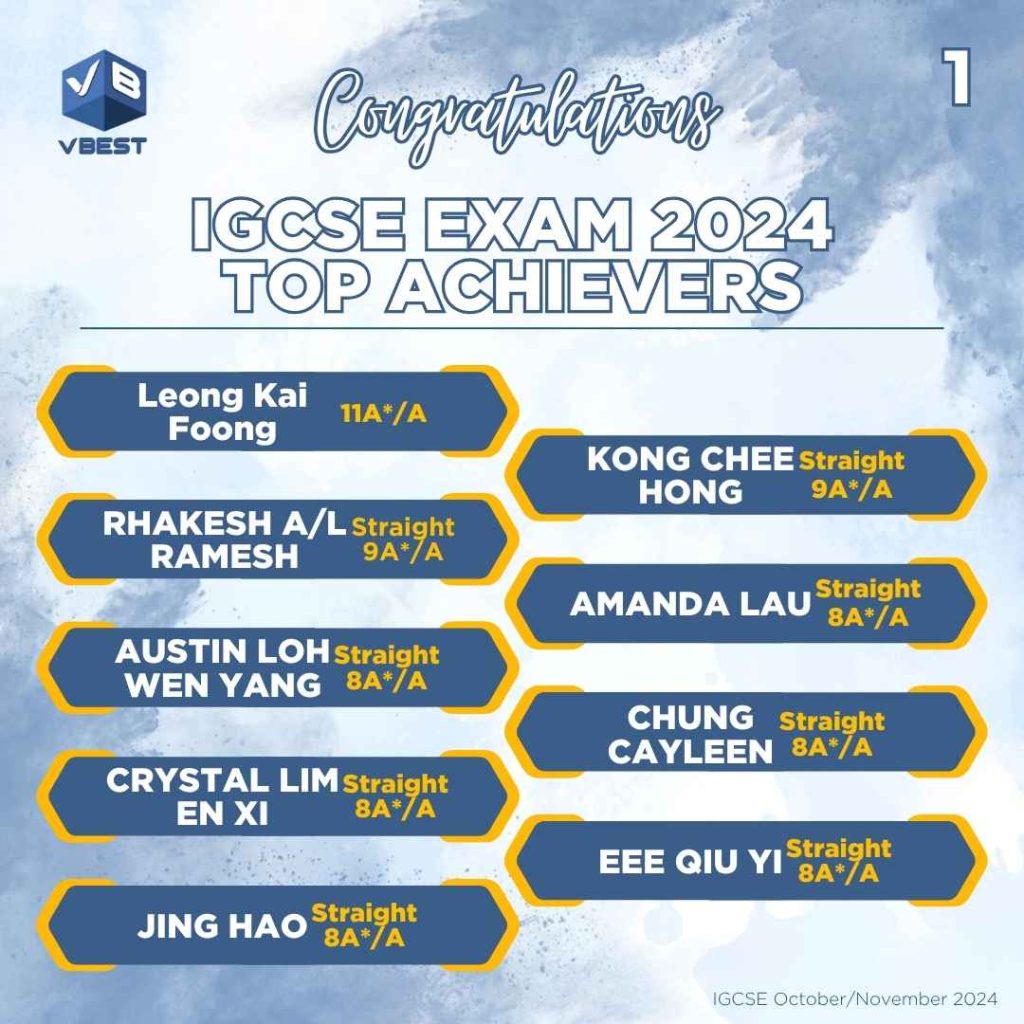 igcse results, highest, igcse, top students, success stories, igcse tuition, igcse tuition centre in malaysia, vbest, igcse tuition centre, tuition centre Success Stories 🏆 VBest Tuition Centre