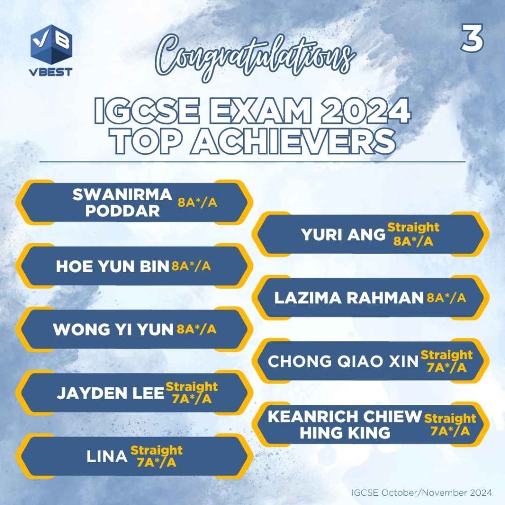 igcse results, highest, igcse, top students, success stories, igcse tuition, igcse tuition centre in malaysia, vbest, igcse tuition centre, tuition centre Success Stories 🏆 VBest Tuition Centre